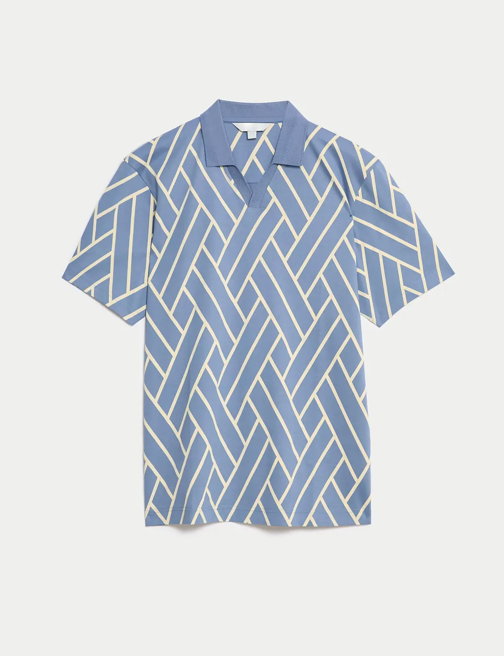 CottonGraphic Print Polo Shirt