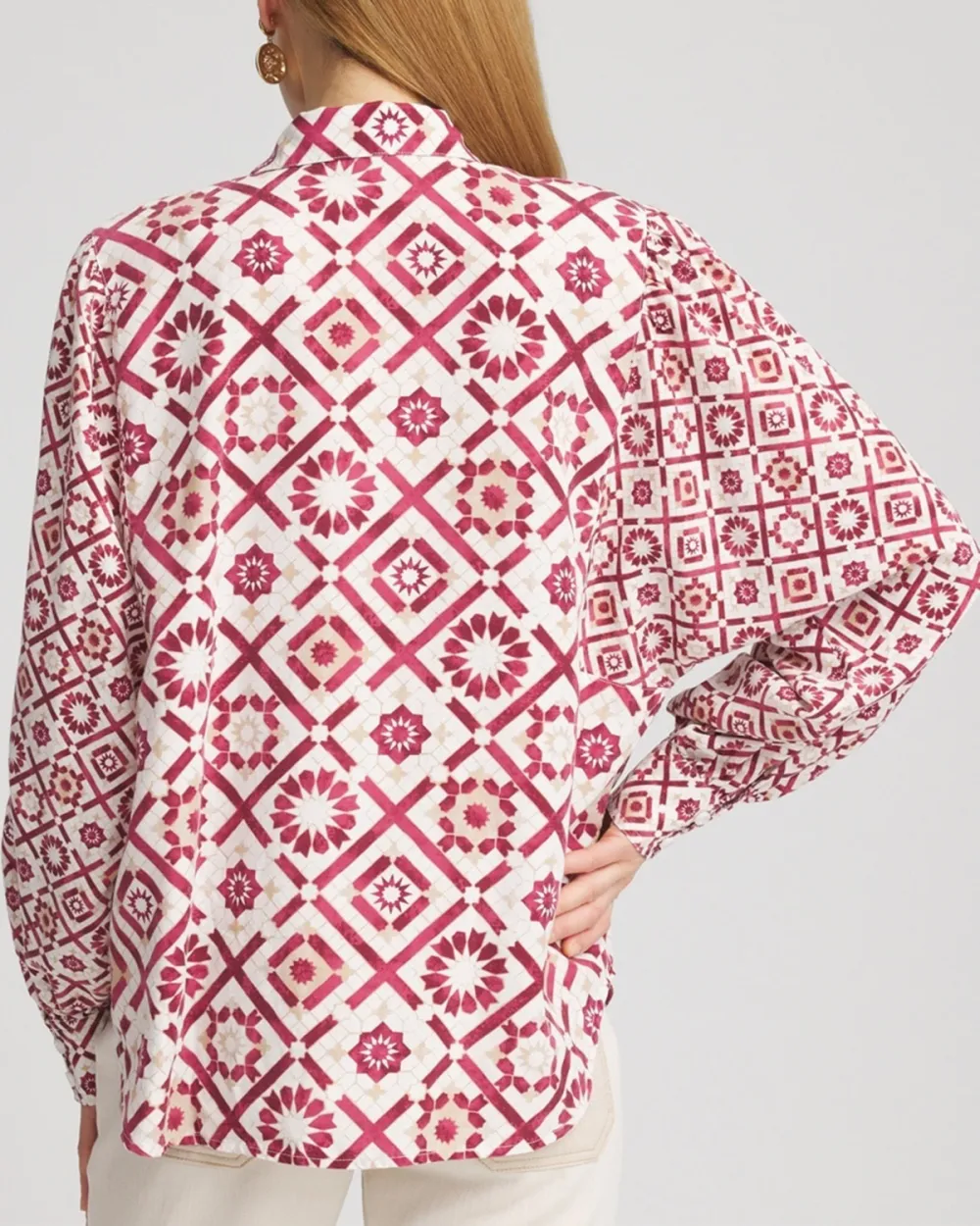 Tencel Blend Dolman-Sleeved Shirt