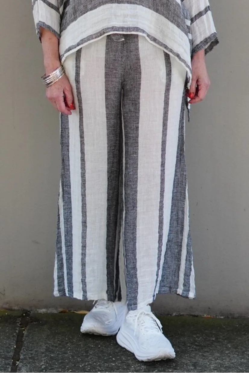 Alessa Wide Leg Pants Stripes