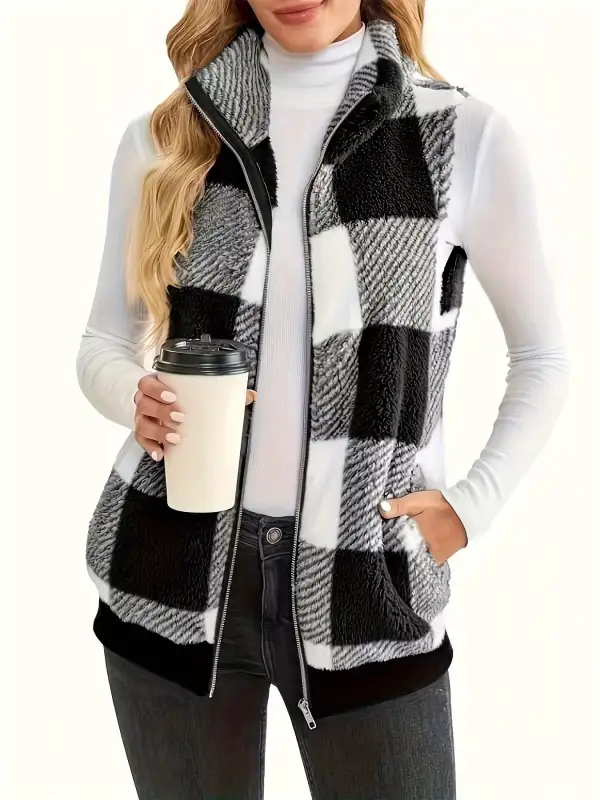 Plus Size Cozy Plaid Fleece