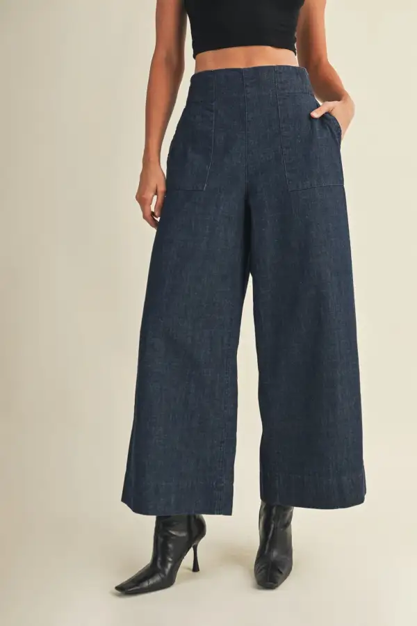 Denim Trouser Wide Pants