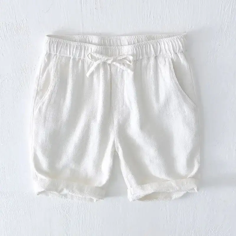 Men's Linen Blend Drawstring Shorts