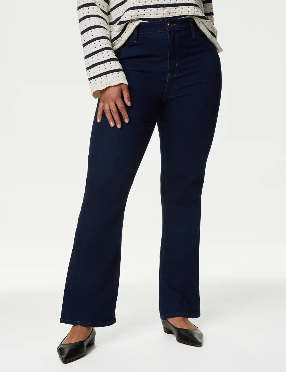 Womens Casual Slit Jeans