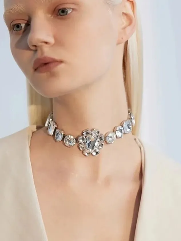 Shining Rhinestone Party Choker