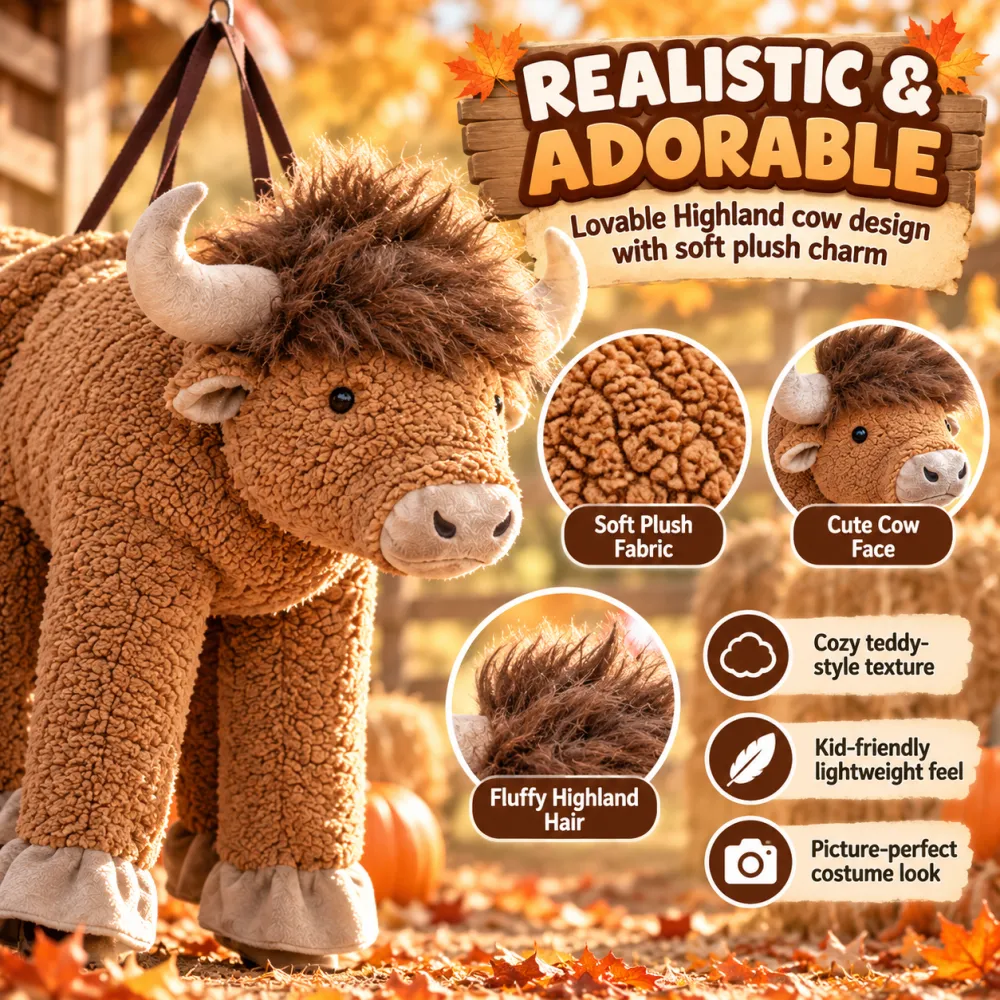 Kids Ride-On Cowboy Bull Halloween Costume