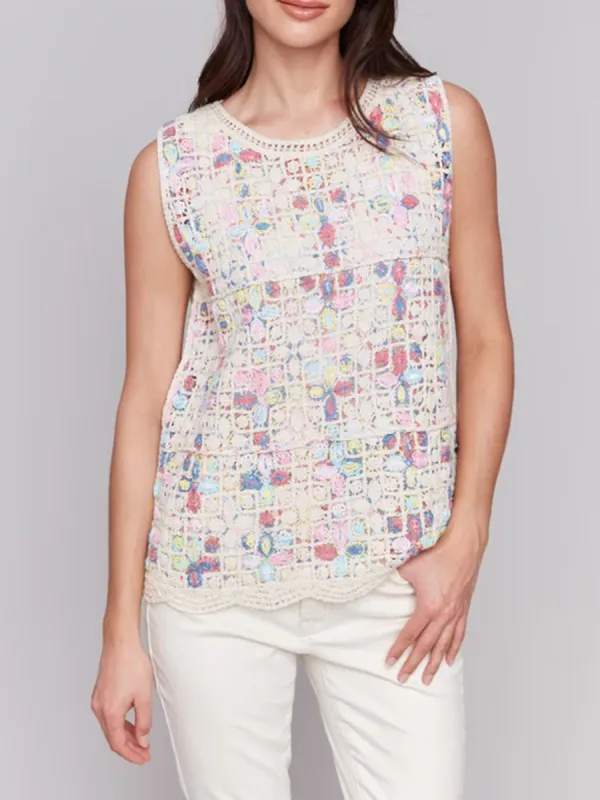Three Dimensional Cut Sleeveless Design Vest