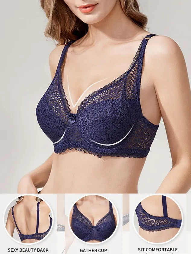 Women's Breathable Comfortable Sexy Lace Thin Cup Bra