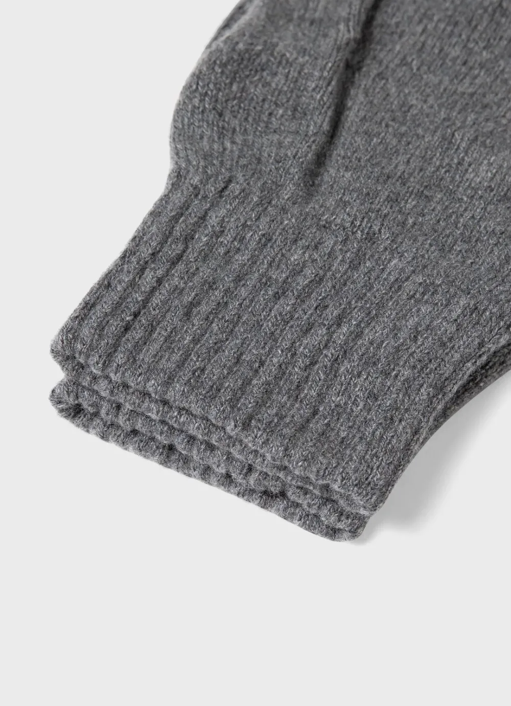 Cashmere Knitted Glove-Grey