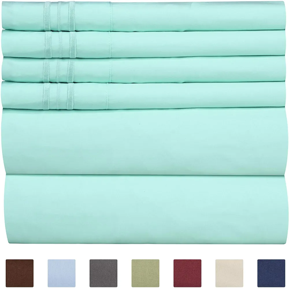 4/6 Piece Bed Sheets Set- Extra Soft - Deep Pockets - Easy Fit - Breathable /Cooling - Wrinkle Free