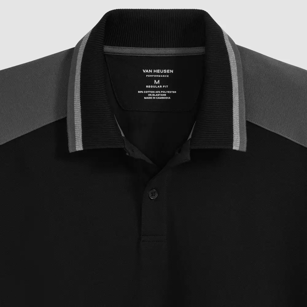 Contrast Panel Short Sleeve Polo Shirt