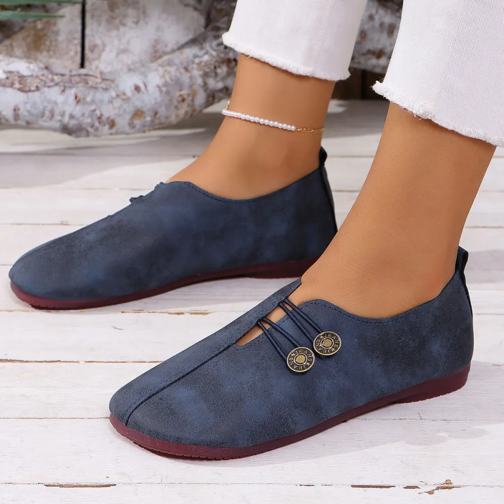 New Casual Slip-On Flats for Women Round Toe Low Cut