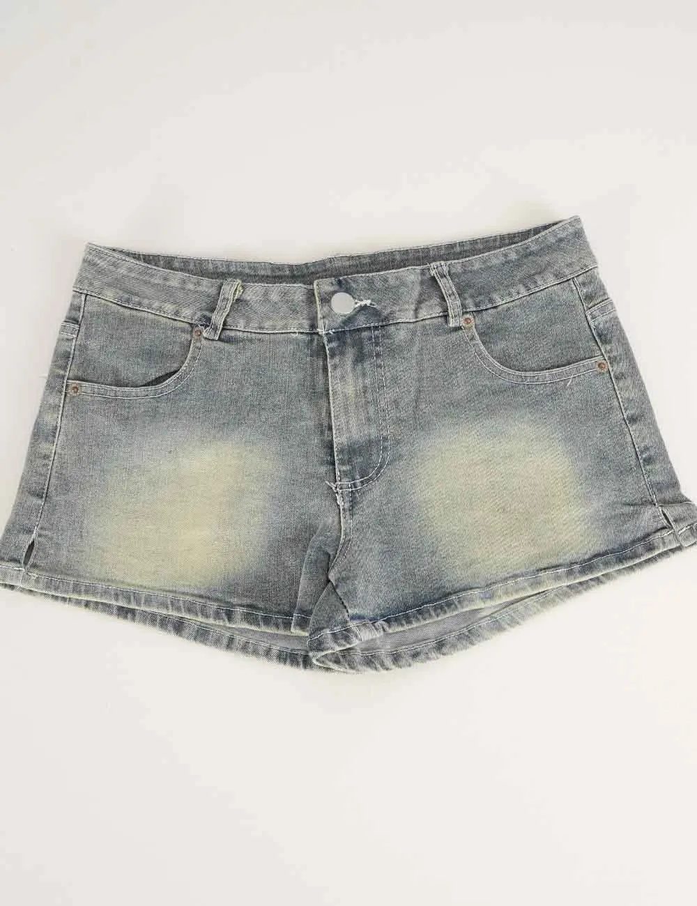 Casual Washed Denim Mini Shorts