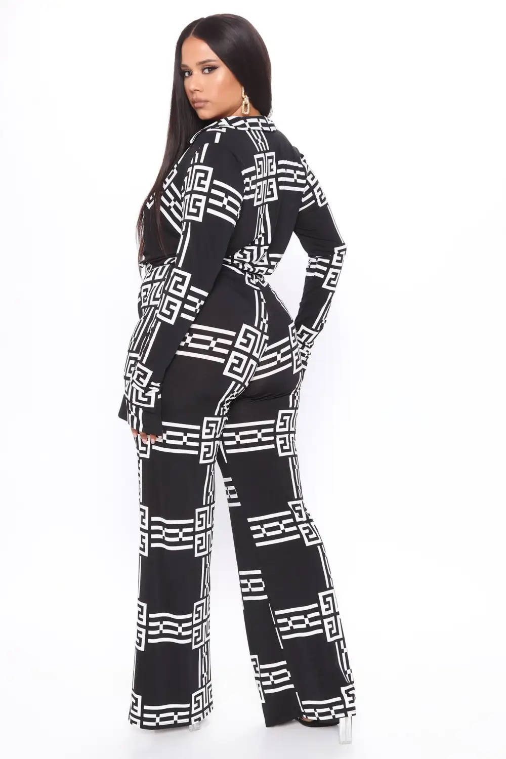 On Repeat Pant Set - Black/White