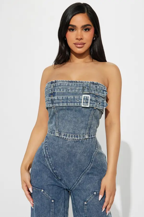 Sweet Love Mineral Wash Pant Set - Denim