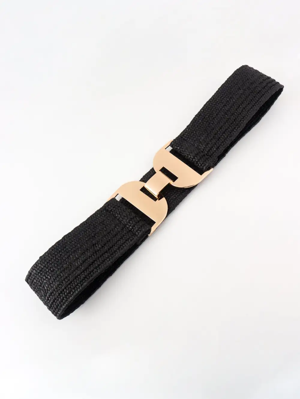 Textured Buckle Stretch Belt