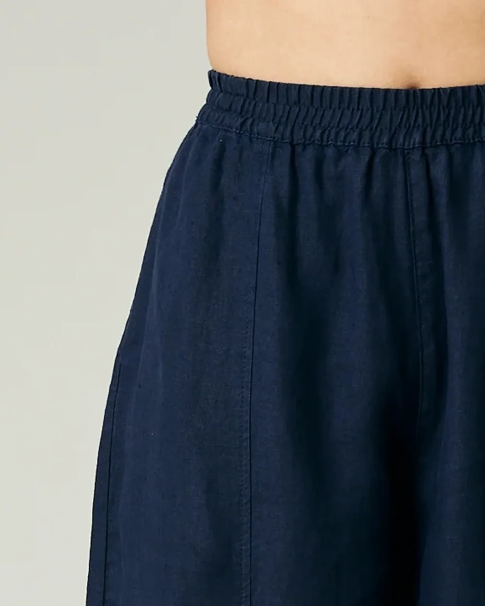 NAVY LINEN TROUSERS