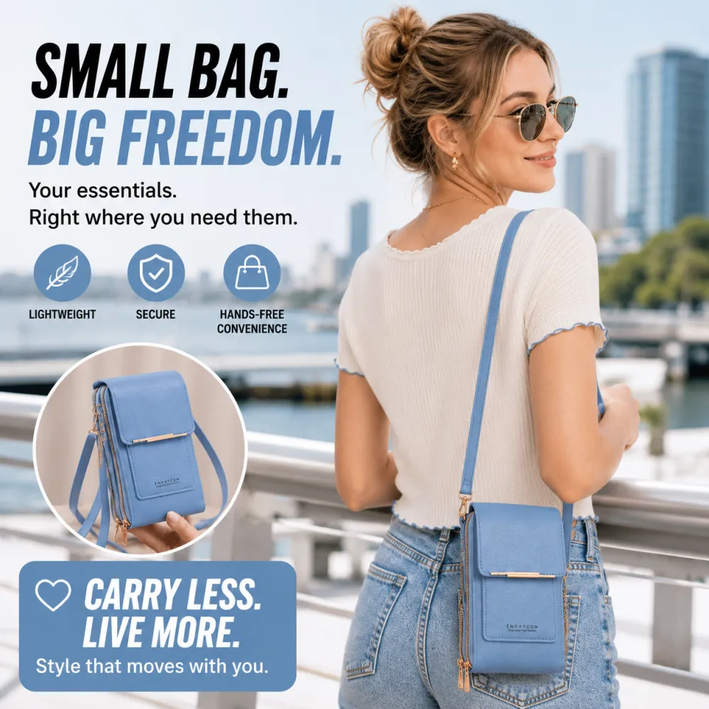 Touchscreen phone bag for women, versatile Korean version, single shoulder crossbody small bag
