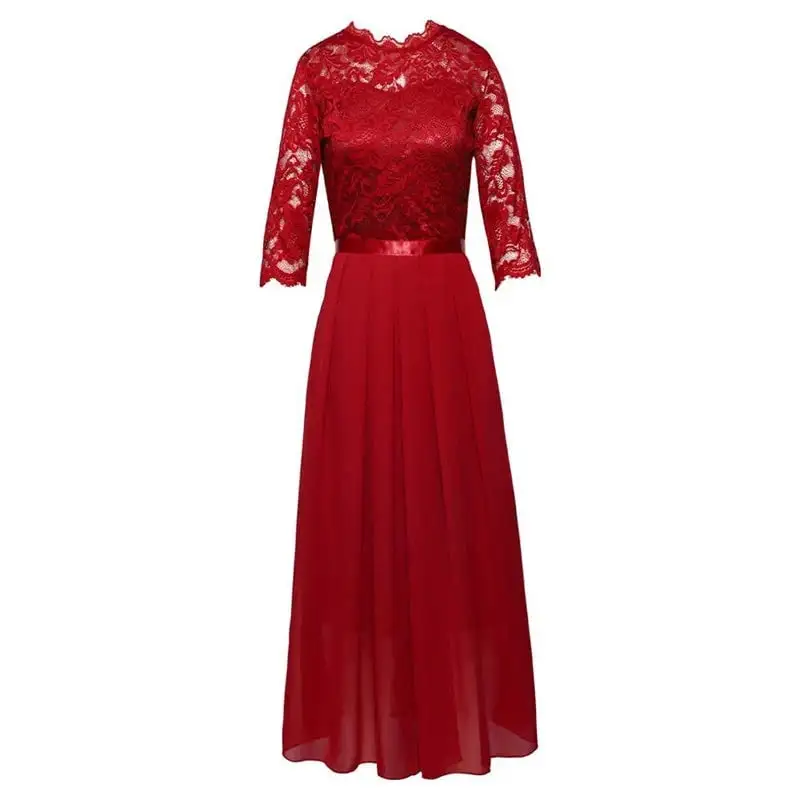🌸😌 LIMITED TIME 49% OFF! 👚Women's Elegant Lace Bodice Maxi Dress