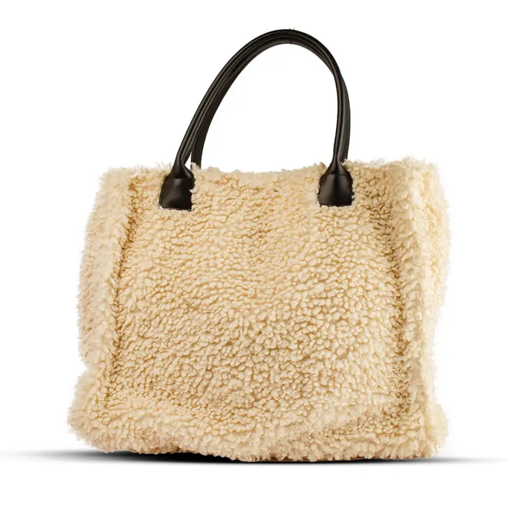 Modern Handheld Fur Handbag