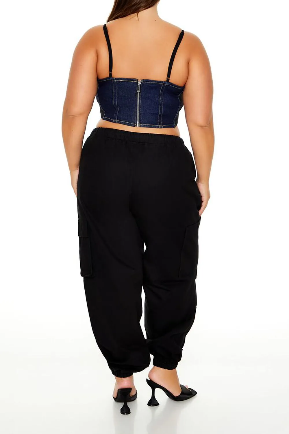 Plus Size High-Rise Cargo Joggers