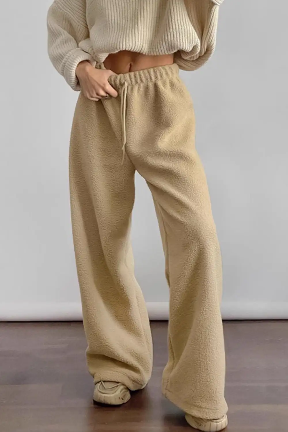 Fleece Elastic Waist Pants