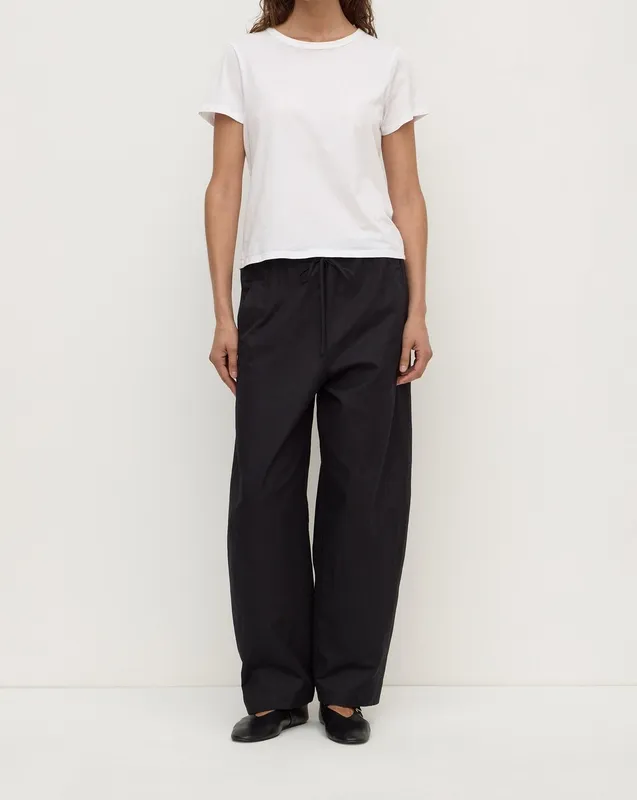 White Lightweight Cropped Cotton Tee