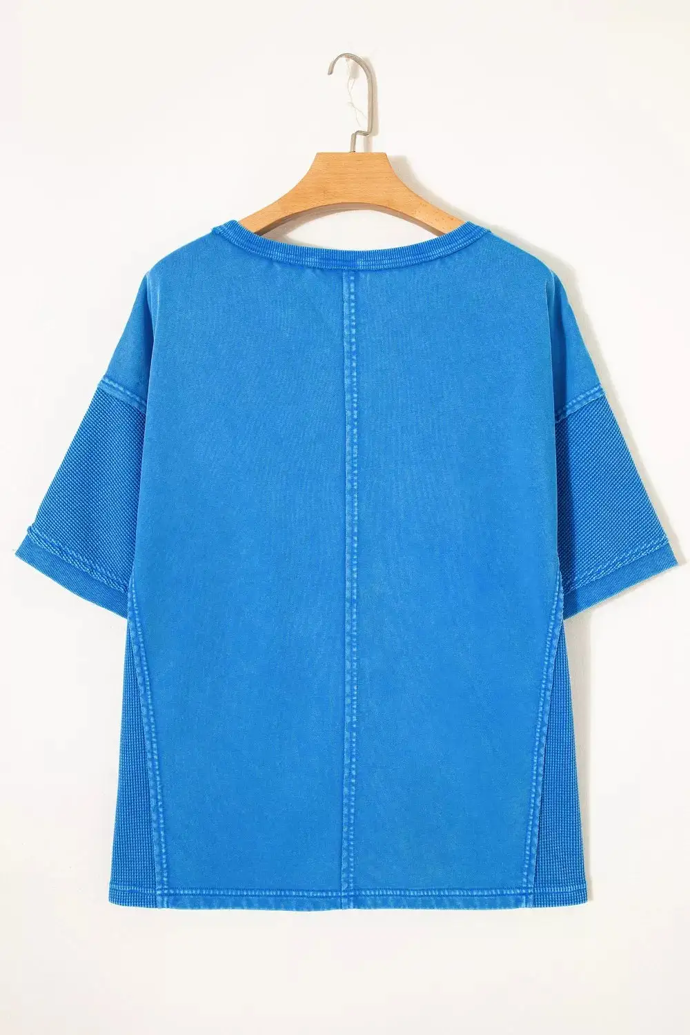 Mineral Wash Star Mesh Patchwork Oversize Tee