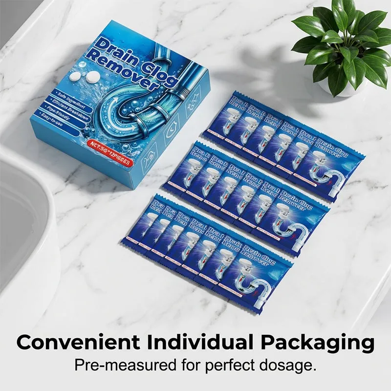 Effervescent tablets for clearing drain clogs – reliably dissolve hair, grease, and dirt – work quickly and gently – for the kitchen, bathroom, and sink
