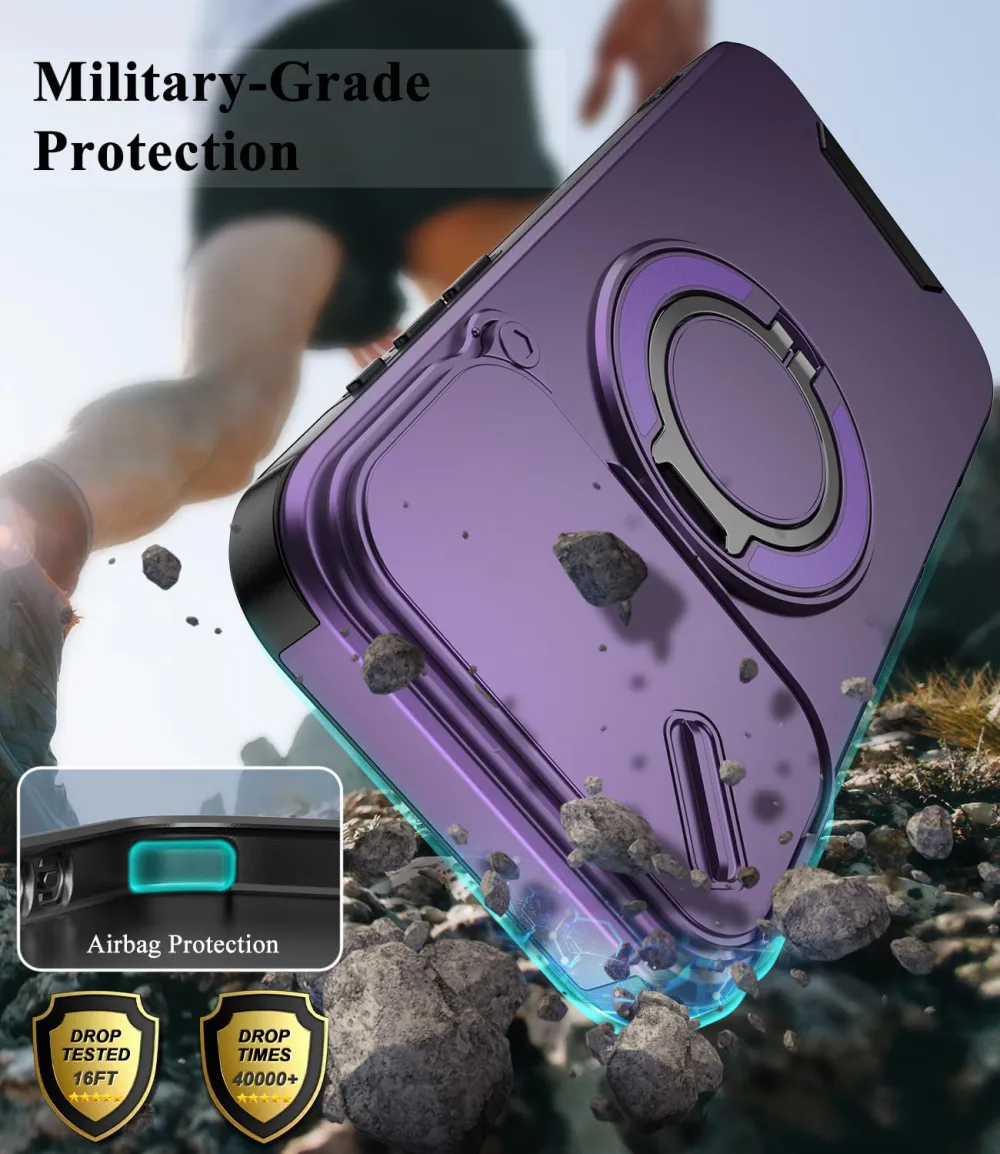 For iPhone 18 Pro Max LINK Phone Case Apple 15 Pro Sliding Window Stand Shockproof Protective Cover