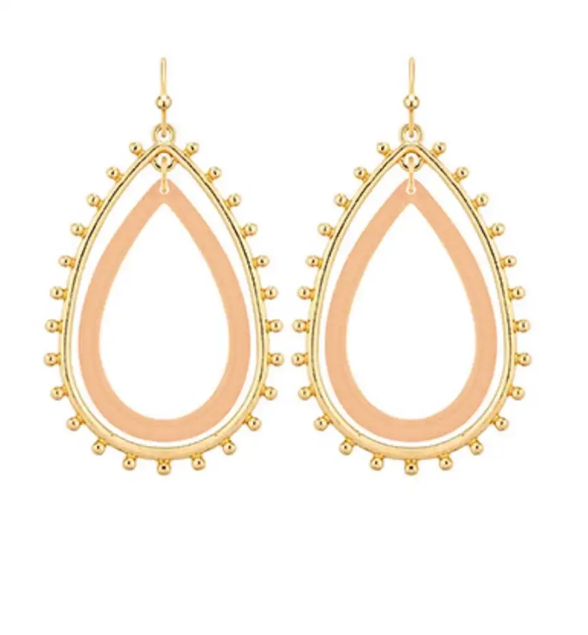 Metal Acetate Double Earrings