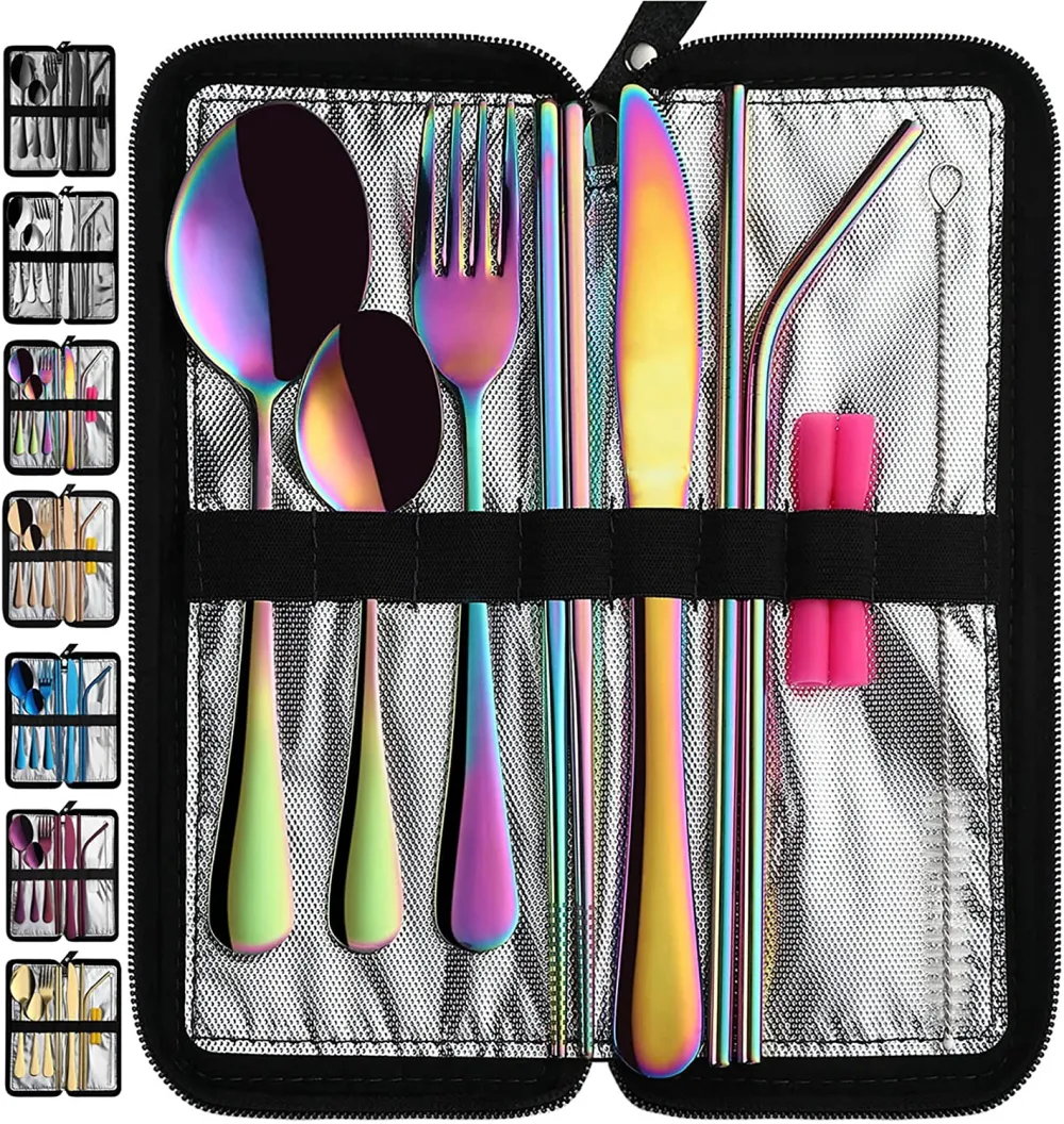 (Store Closing Sale) Portable travel cutlery, reusable silverware