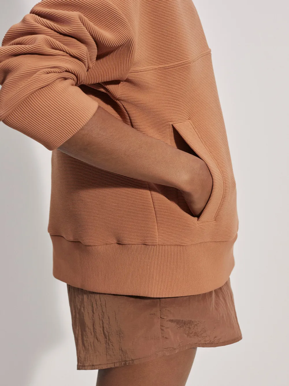 Stylish Quarter-Zip Long-Sleeve Waffle Sweatshirt