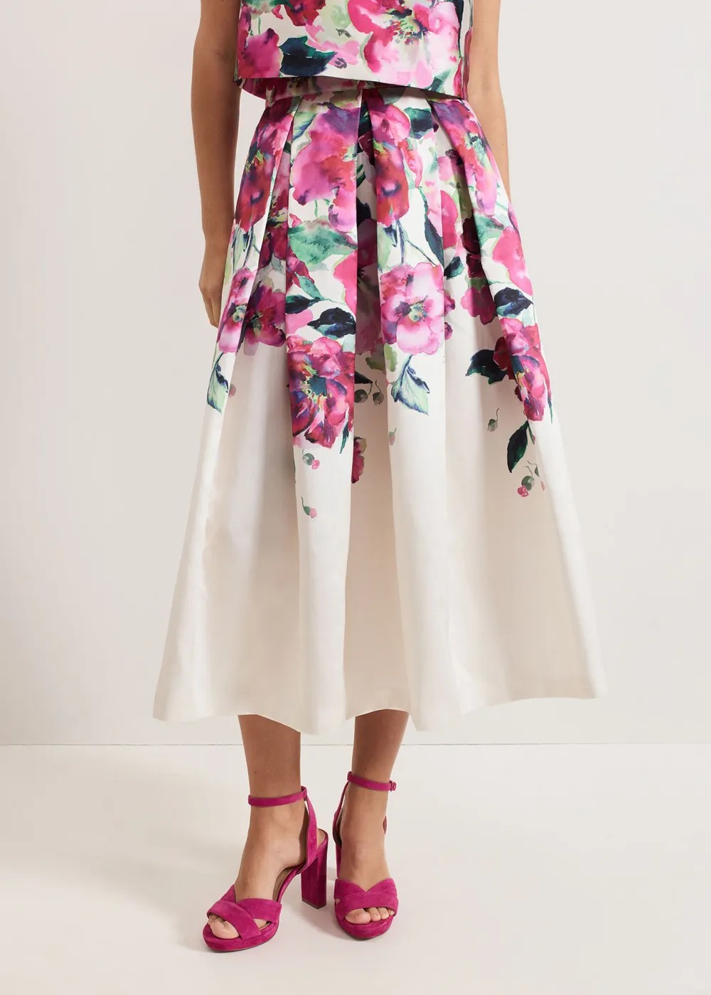Elegant Floral Half-Dress