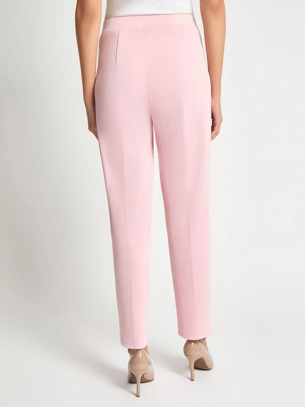 Mid Waist Straight Leg Pants