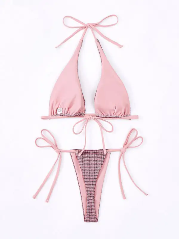 Glitter Statement Bikini Top Swim Set