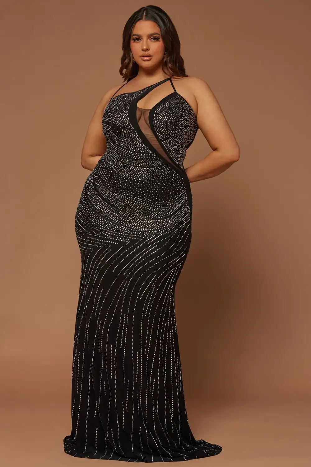 Alessia Embellished Gown - Black