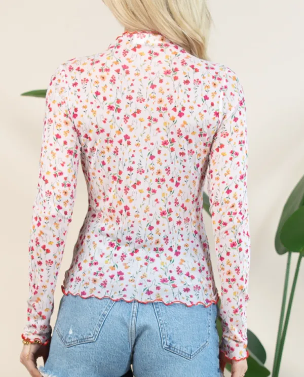 Floral Mesh Top