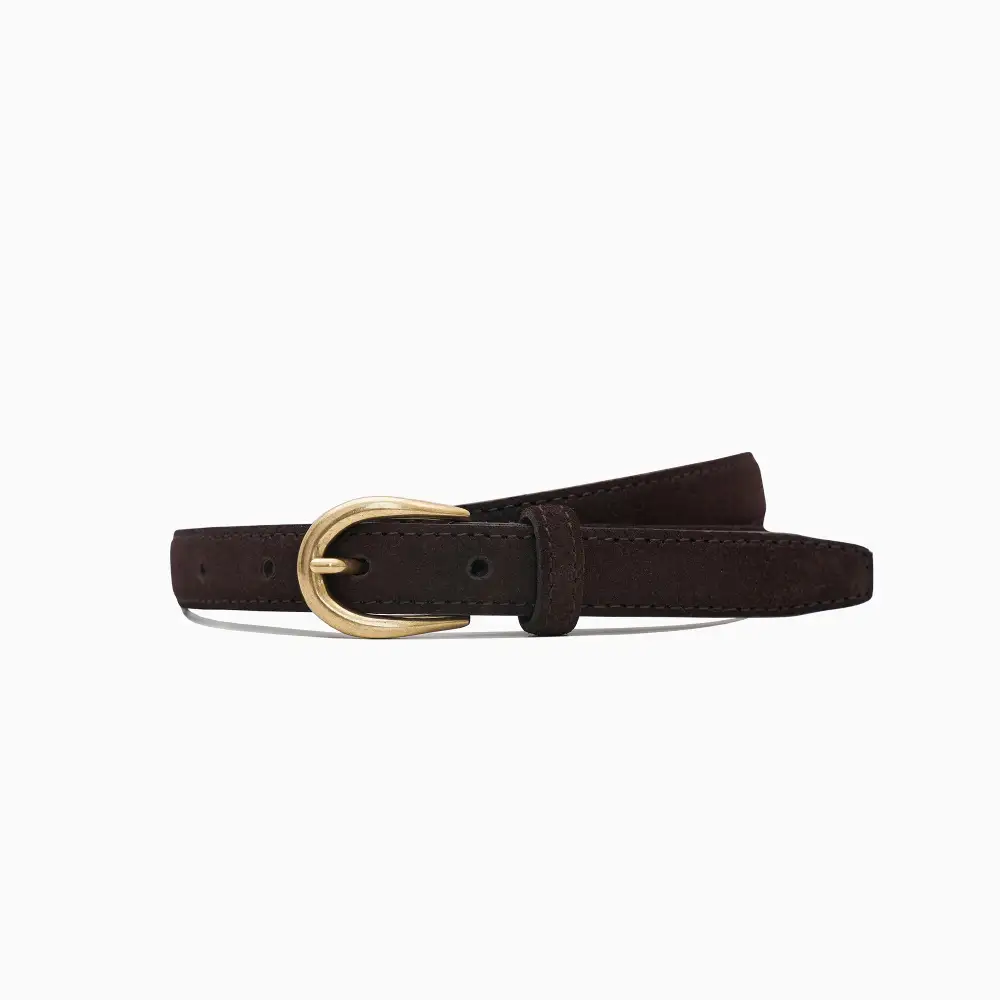 Classic Suede Narrow Waist Belt