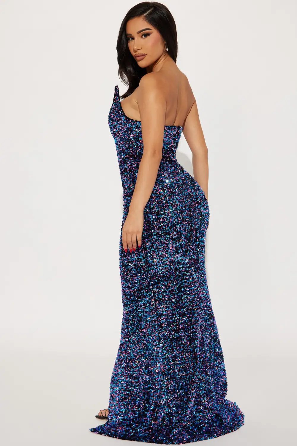 Glamour Sequin Gown - Multi Color