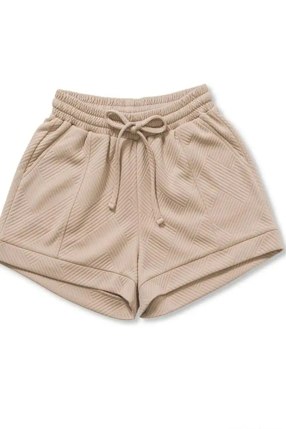 Everyday Textured Knit Jacquard Drawstring Shorts