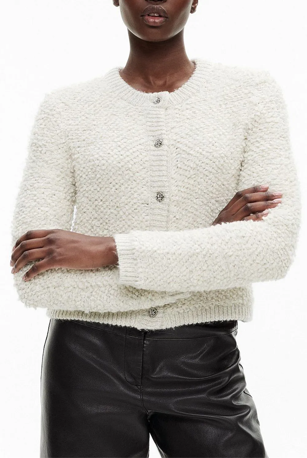 Knitted Fleece Cardigan