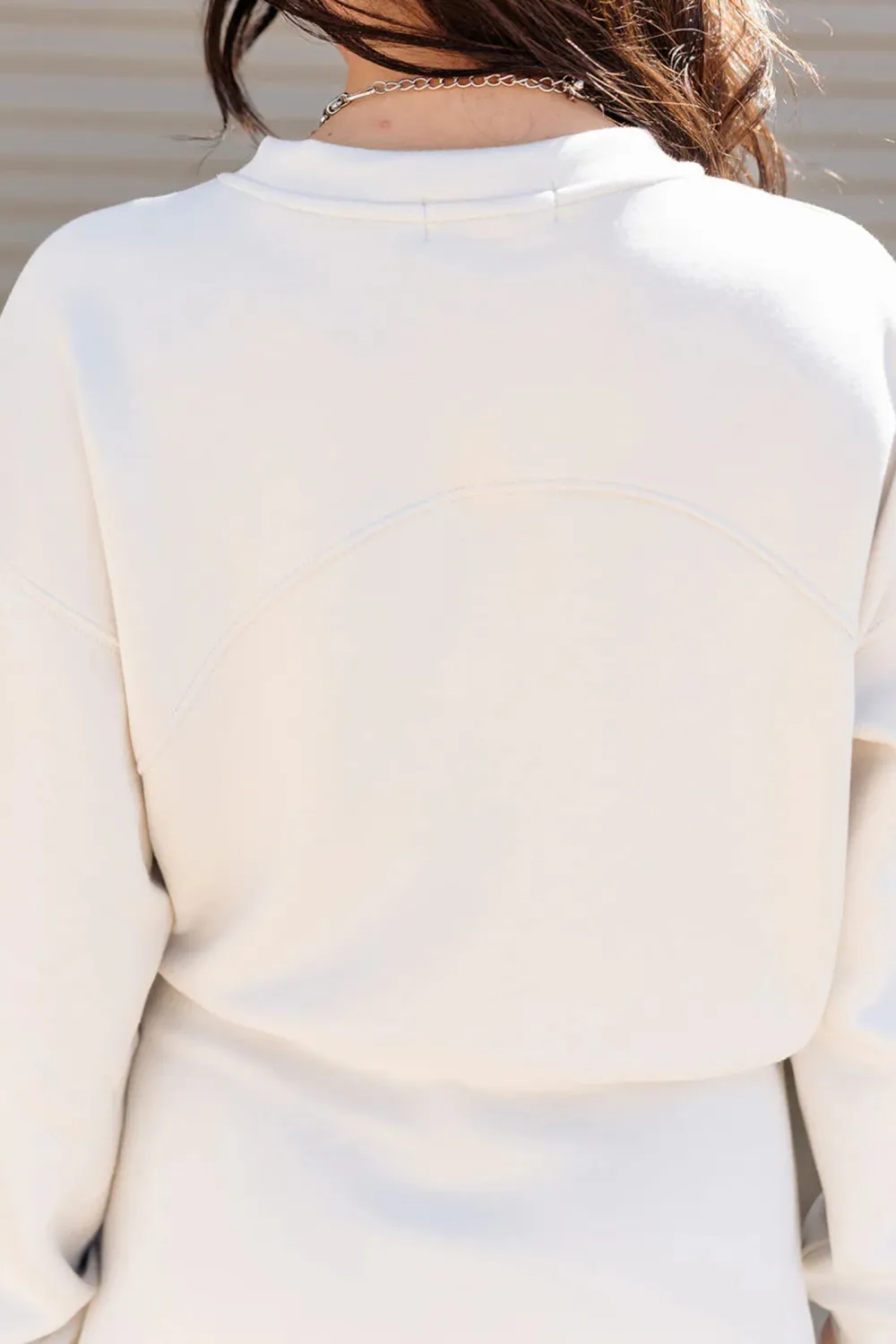 Dropped Shoulder Cropped Sweatshirt