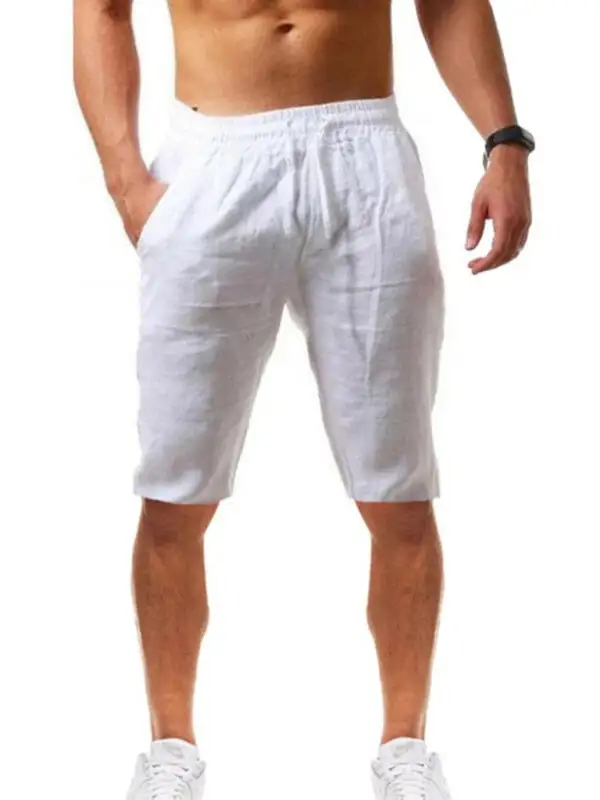 Relaxed Linen Blend Breathable Shorts