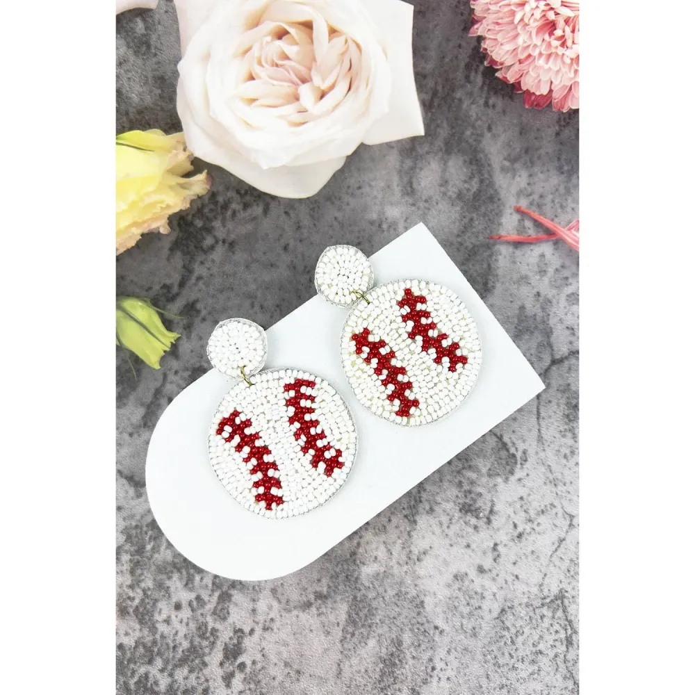 Beaded Ball Post Earrings