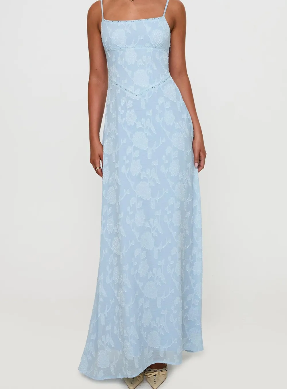 Slip Style Lace Detail Maxi Dress