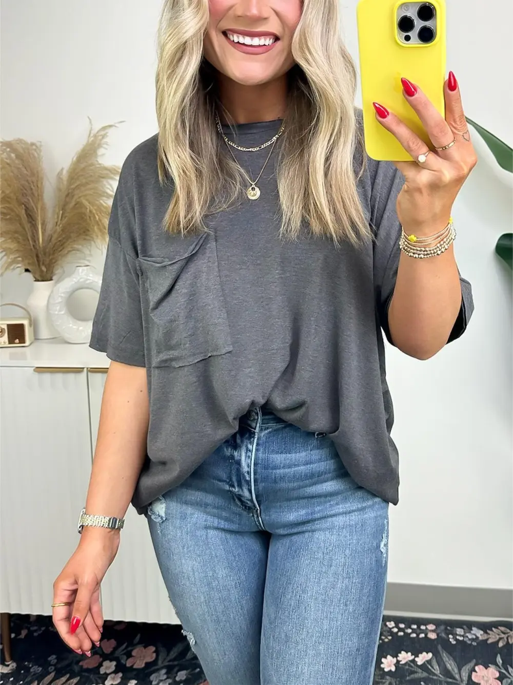 Women's Raw Edge Boxy Tee (Buy 3 Free Shipping)