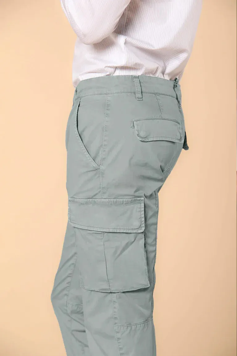 Men's Lightweight Cotton Twill Slim Fit Sky Blue Overalls