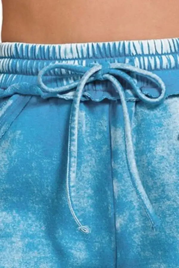 Everyday Acid Wash Fleece Drawstring Shorts with Pockets