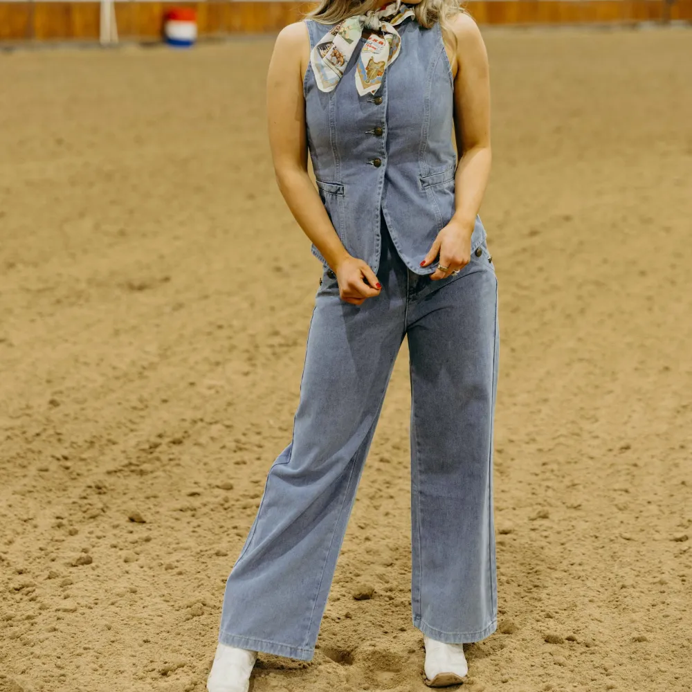 Denim Sleeveless Set