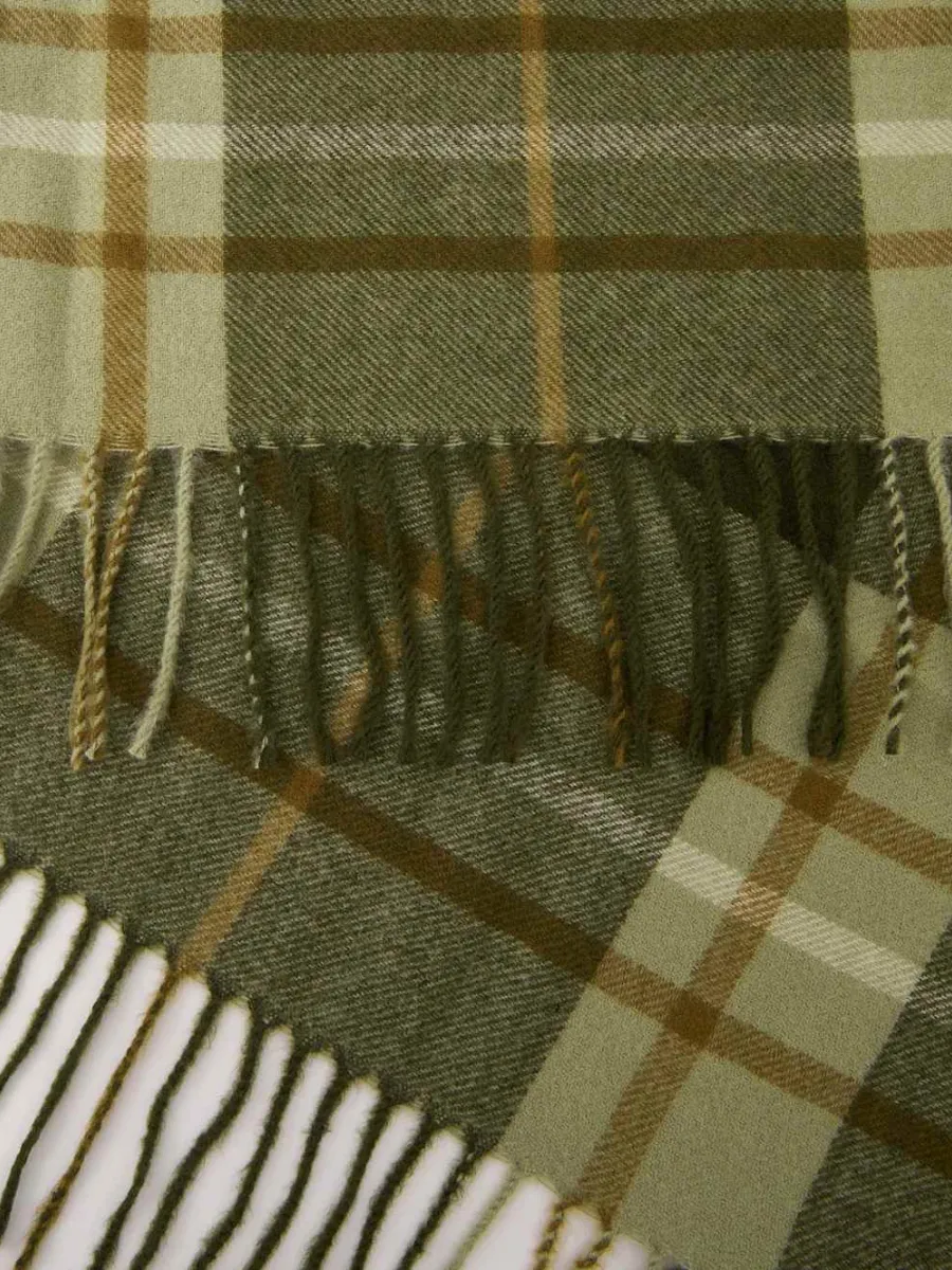 Retro Plaid Fringed Scarf